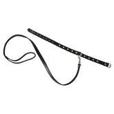 Lederen Halsband met Riem - PlayForFun